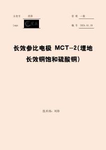 長效參比電極 MCT-2(埋地長效銅飽和硫酸銅)