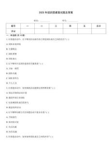 2025年組織團(tuán)建面試題及答案