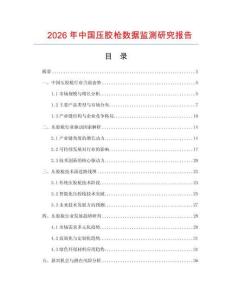 2026年中國壓膠槍數據監測研究報告