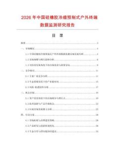 2026年中國(guó)硅橡膠冷縮預(yù)制式戶外終端數(shù)據(jù)監(jiān)測(cè)研究報(bào)告