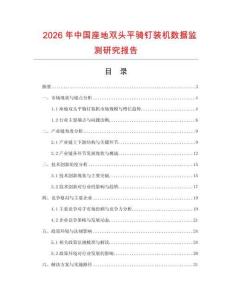 2026年中國(guó)座地雙頭平騎釘裝機(jī)數(shù)據(jù)監(jiān)測(cè)研究報(bào)告