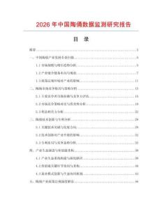 2026年中國陶俑數(shù)據(jù)監(jiān)測(cè)研究報(bào)告
