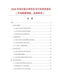 2026年有襯里水帶項目可行性研究報告（市場數(shù)據(jù)調(diào)查、監(jiān)測研究）