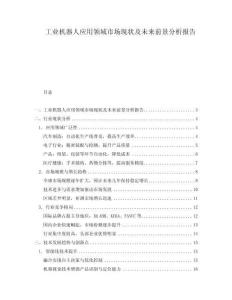 工業(yè)機(jī)器人應(yīng)用領(lǐng)域市場現(xiàn)狀及未來前景分析報(bào)告