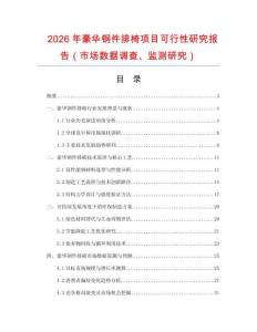 2026年豪華鋼件排椅項目可行性研究報告（市場數(shù)據(jù)調(diào)查、監(jiān)測研究）