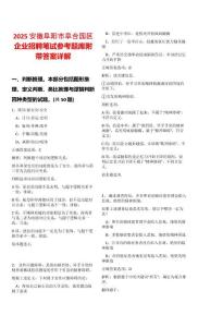 2025安徽阜陽(yáng)市阜合園區(qū)企業(yè)招聘筆試參考題庫(kù)附帶答案詳解