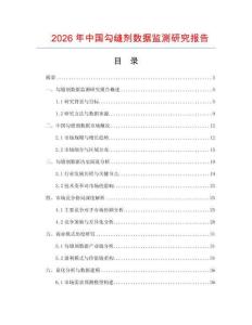 2026年中國勾縫劑數(shù)據(jù)監(jiān)測研究報告