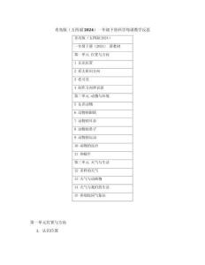 2026春青島版（五四制2024）一年級下冊科學每課教學反思（附目錄）