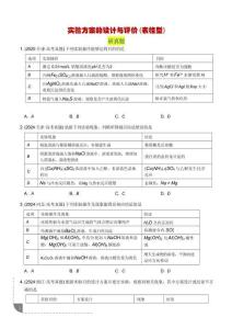 考點  實驗方案的設計與評價（學生版）