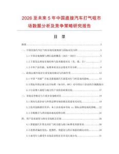 2026至未來(lái)5年中國(guó)直接汽車(chē)打氣咀市場(chǎng)數(shù)據(jù)分析及競(jìng)爭(zhēng)策略研究報(bào)告