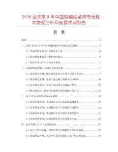2026及未來(lái)5年中國(guó)鉤編松緊帶市場(chǎng)現(xiàn)狀數(shù)據(jù)分析及前景預(yù)測(cè)報(bào)告