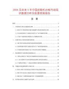 2026及未來5年中國皮鞋機臺板市場現狀數據分析及前景預測報告