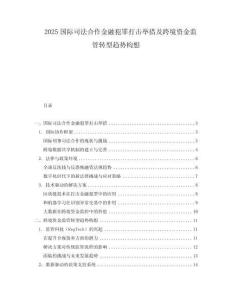 2025國(guó)際司法合作金融犯罪打擊舉措及跨境資金監(jiān)管轉(zhuǎn)型趨勢(shì)構(gòu)想