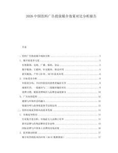 2026中國飲料廣告投放媒介效果對比分析報告