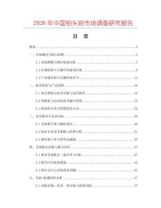 2026年中國鉑頭鉗市場調查研究報告