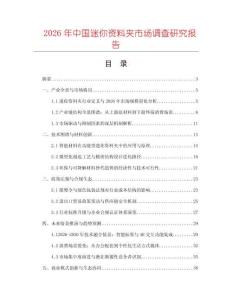 2026年中國迷你資料夾市場調查研究報告