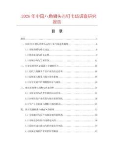 2026年中國(guó)八角獅頭古釘市場(chǎng)調(diào)查研究報(bào)告