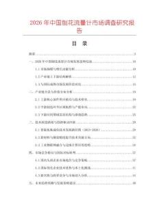 2026年中國刨花流量計市場調查研究報告