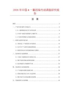 2026年中國４—氯吲哚市場調查研究報告