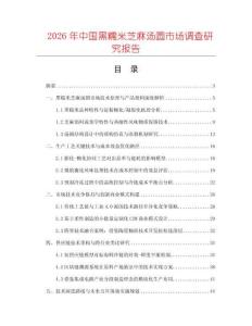 2026年中國黑糯米芝麻湯圓市場調(diào)查研究報(bào)告