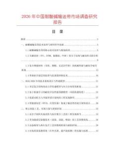 2026年中國耐酸堿輸送帶市場調(diào)查研究報告