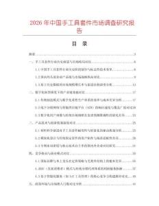 2026年中國手工具套件市場(chǎng)調(diào)查研究報(bào)告