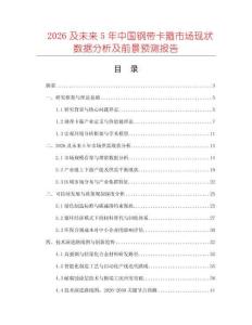 2026及未來5年中國鋼帶卡箍市場現狀數據分析及前景預測報告