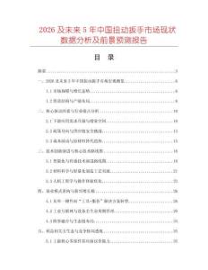 2026及未來(lái)5年中國(guó)扭動(dòng)扳手市場(chǎng)現(xiàn)狀數(shù)據(jù)分析及前景預(yù)測(cè)報(bào)告