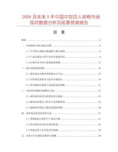 2026及未來5年中國中空四人排椅市場現狀數據分析及前景預測報告