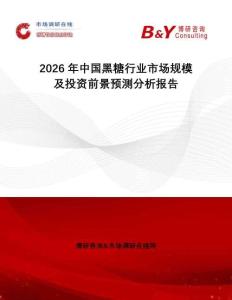 2026年中國黑糖行業市場規模及投資前景預測分析報告
