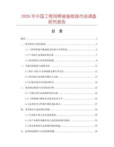 2026年中國(guó)工程用焊接彎板鏈?zhǔn)袌?chǎng)調(diào)查研究報(bào)告
