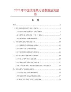 2025年中國改性氧化鈣數(shù)據(jù)監(jiān)測報(bào)告