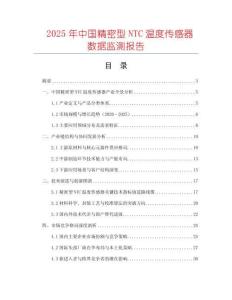 2025年中國精密型NTC溫度傳感器數(shù)據(jù)監(jiān)測報告