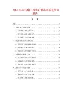 2026年中國(guó)扁三線彩虹管市場(chǎng)調(diào)查研究報(bào)告