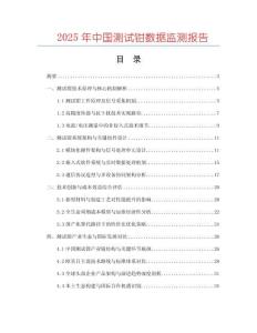 2025年中國測試鉗數據監測報告
