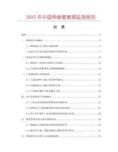 2025年中國伸縮套數(shù)據(jù)監(jiān)測報告
