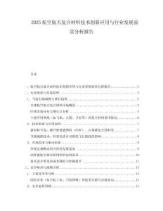 2025航空航天復(fù)合材料技術(shù)創(chuàng)新應(yīng)用與行業(yè)發(fā)展前景分析報(bào)告