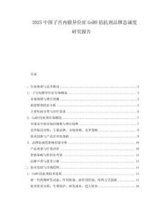 2025中國子宮內(nèi)膜異位癥GnRH拮抗劑品牌忠誠度研究報告