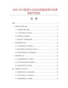 2026年中國多片式雙向潤滑油泵市場調查研究報告