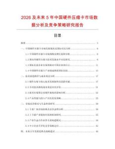 2026及未來5年中國硬件壓縮卡市場數(shù)據(jù)分析及競爭策略研究報(bào)告