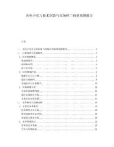 光電子芯片技術創(chuàng)新與市場應用前景預測報告