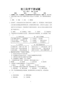 初三化学下册试题6