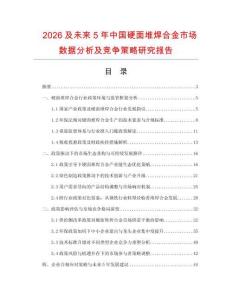 2026及未來5年中國硬面堆焊合金市場數(shù)據(jù)分析及競爭策略研究報告