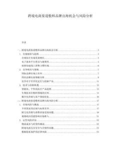 跨境電商渠道敷料品牌出海機會與風(fēng)險分析