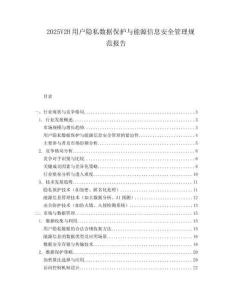 2025V2H用戶隱私數(shù)據(jù)保護(hù)與能源信息安全管理規(guī)范報(bào)告