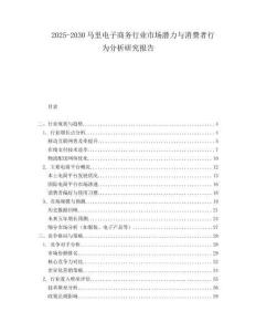 2025-2030馬里電子商務行業市場潛力與消費者行為分析研究報告
