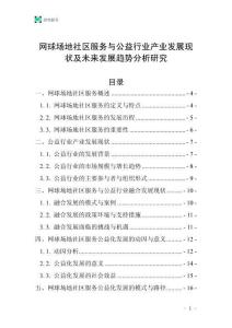 網(wǎng)球場地社區(qū)服務(wù)與公益行業(yè)產(chǎn)業(yè)發(fā)展現(xiàn)狀及未來發(fā)展趨勢分析研究