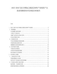 2025-2030烏拉圭聚氯乙烯涂層材料產(chǎn)業(yè)現(xiàn)狀產(chǎn)出需求預測投資評估規(guī)劃分析報告