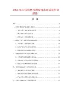 2026年中國彩色帶楞膠板市場調查研究報告