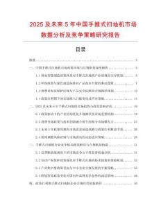 2025及未來5年中國手推式掃地機(jī)市場(chǎng)數(shù)據(jù)分析及競(jìng)爭(zhēng)策略研究報(bào)告